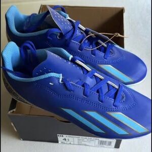 Boys ADIDAS CRAZYFAST CLUB FxG J MESSI soccer cleats. Kid size 4.5.